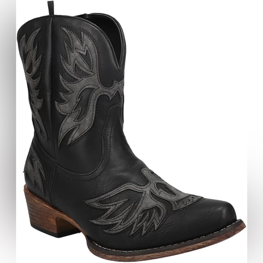 Roper Amelia Black Ankle Boots